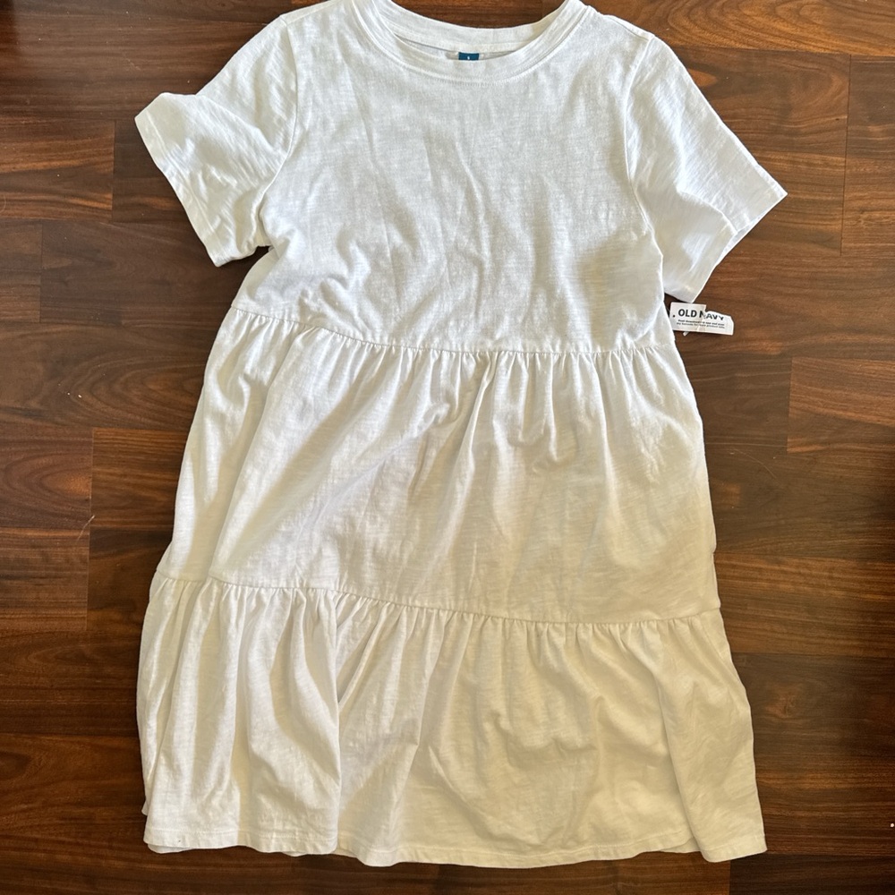 Old Navy White Tiered Dress